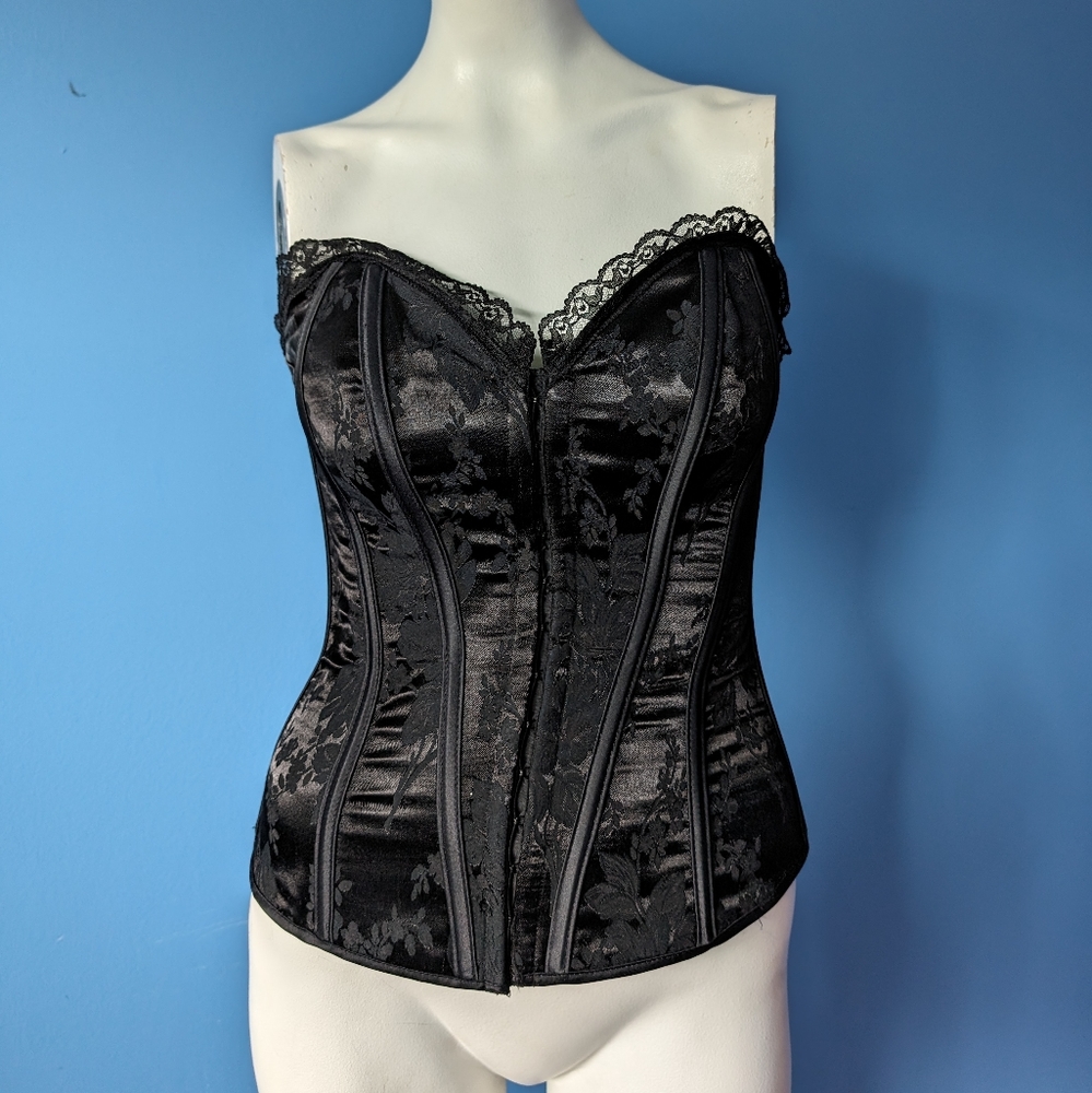 Shirley of Hollywood black brocade corset